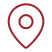 A simple red map pin icon on a light gray background, indicating a location or place marker.